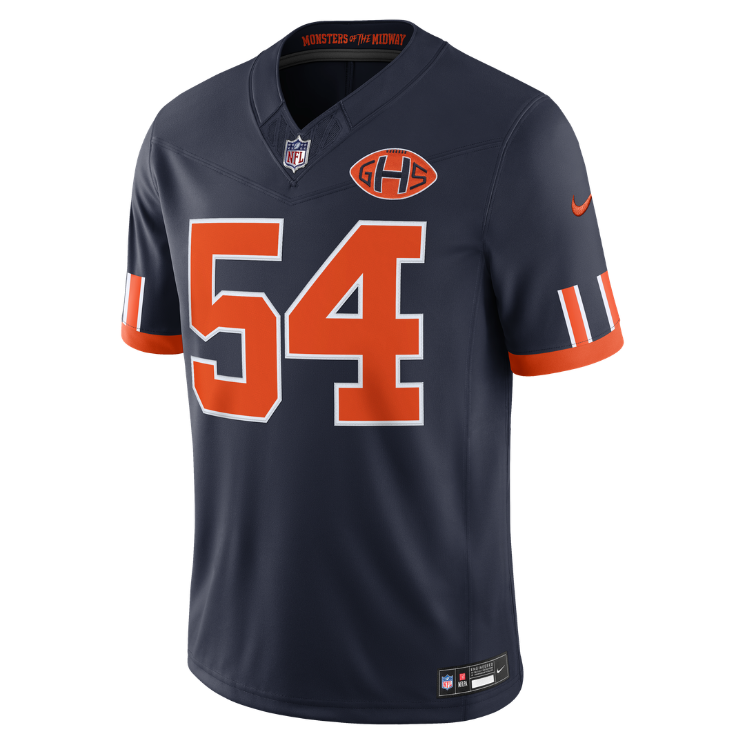 Chicago Bears Brian Urlacher Nike Navy 2026 Rivalries Collection Game Jersey product image 4, provided for visual reference