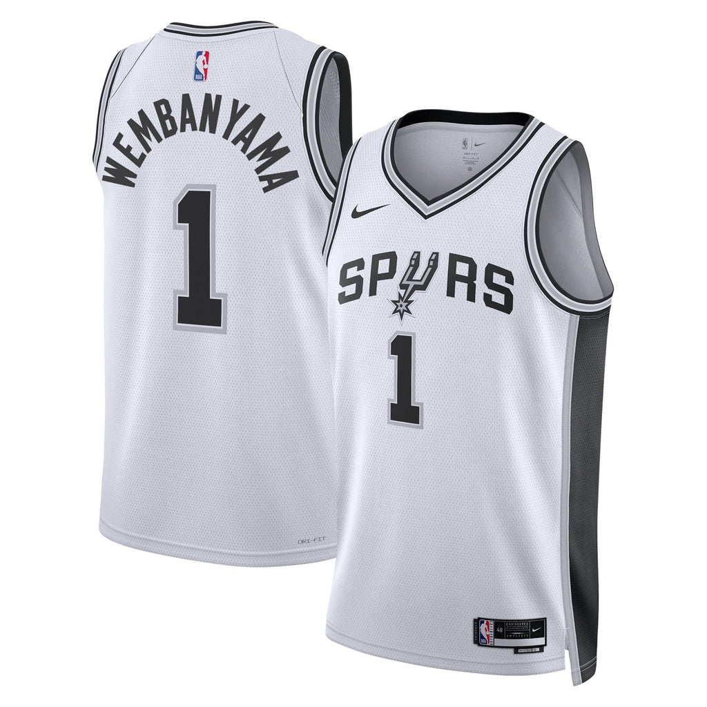 San Antonio Spurs Nike Association Edition Swingman Jersey - White - Victor Wembanyama - Unisex product image 2, provided