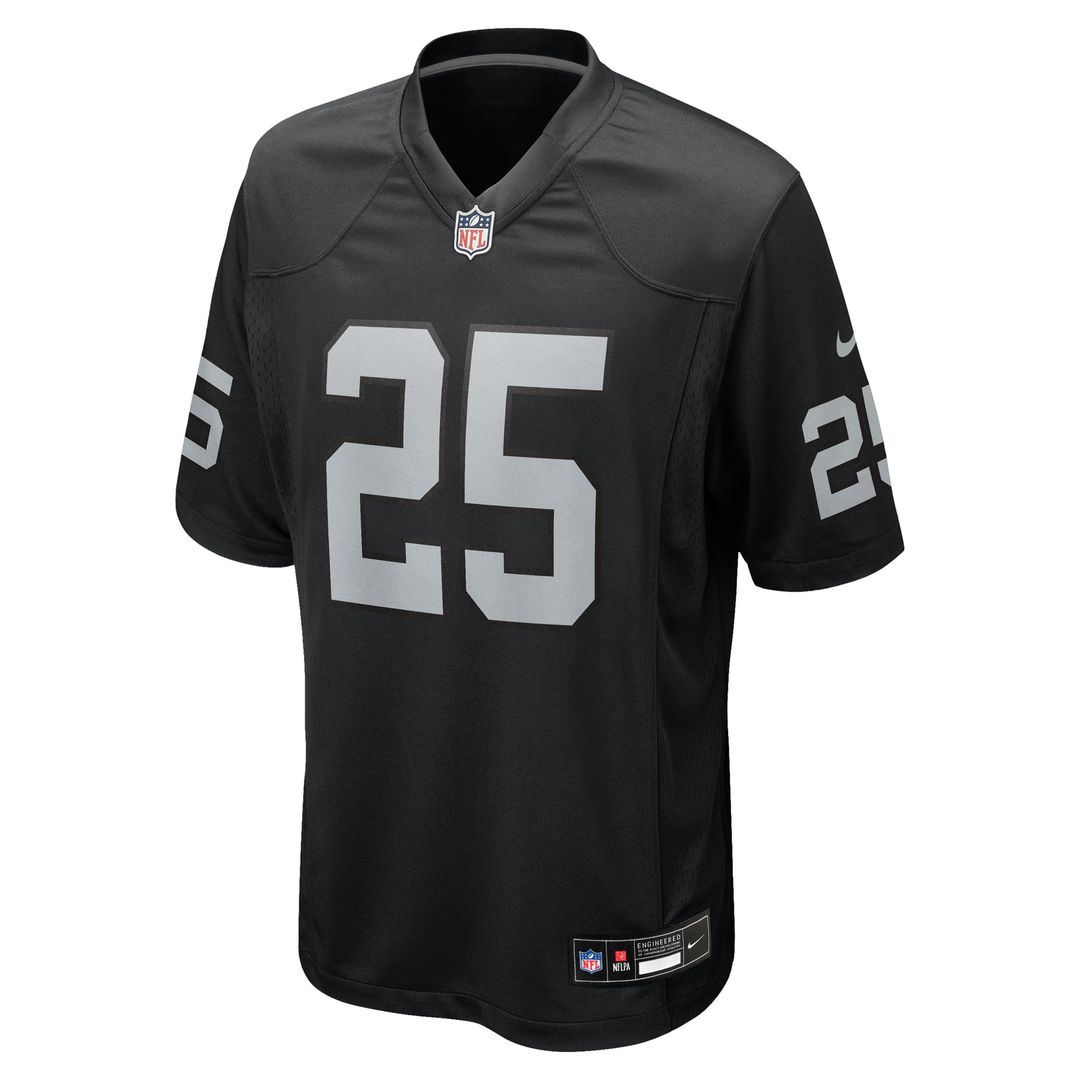 Las Vegas Raiders Fred Biletnikoff Nike Black Game Retired Player Jersey product image 2, provided for visual reference and