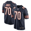 Chicago Bears Braxton Jones Nike Navy Game Player Jersey product image 1, provided for visual reference and product detail