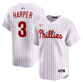Philadelphia Phillies Bryce Harper Nike White Home Limited Player Jersey product image 1, provided for visual reference and