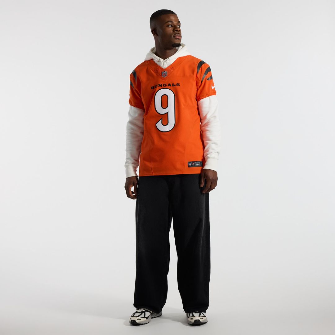 Cincinnati Bengals Joe Burrow Nike Orange Team Vapor F.U.S.E. Elite Jersey product image 4, provided for visual reference
