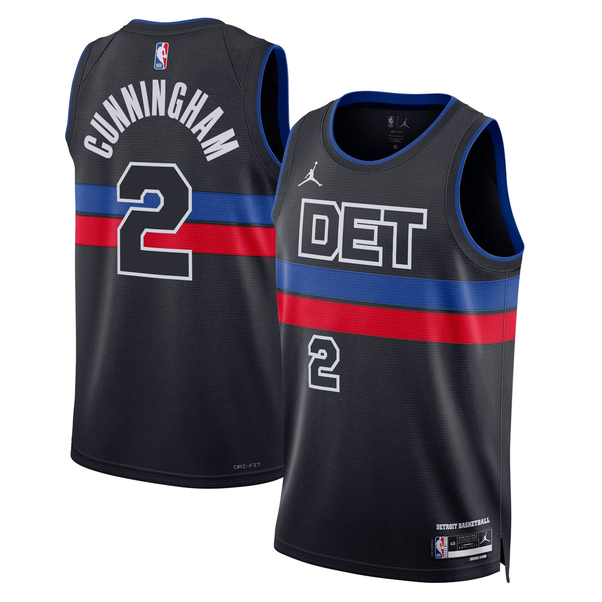 Detroit Pistons Jordan Statement Edition Swingman Jersey - Blue - Cade Cunningham - Unisex product image 1, provided for