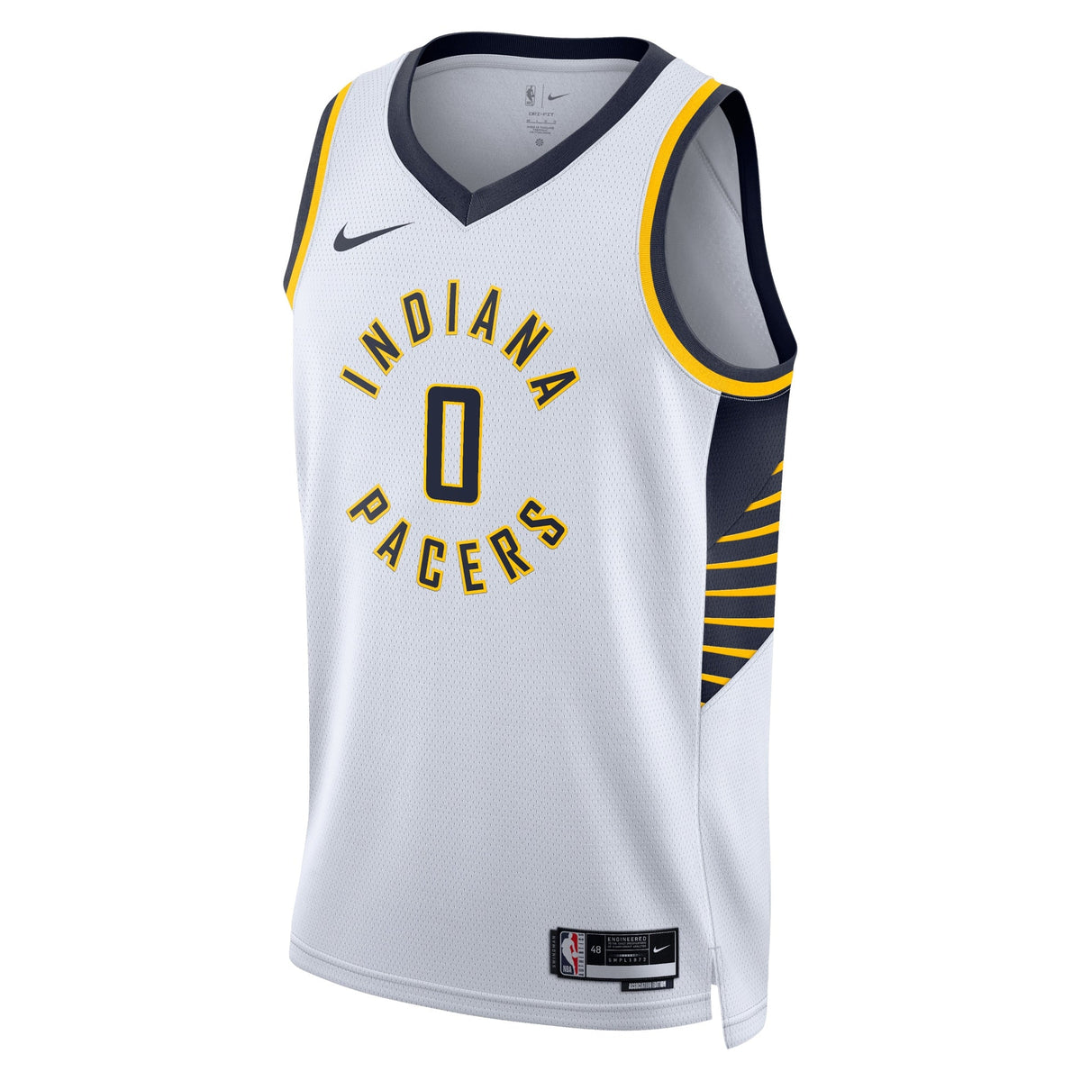 Indiana Pacers Nike Association Edition Swingman Jersey - White - Tyrese Haliburton - Unisex product image 2, provided for