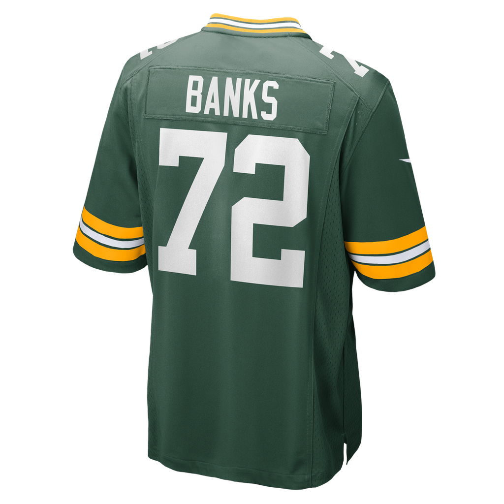 Green Bay Packers Brant Banks Nike Green Team Game Jersey product image 3, provided for visual reference and product detail