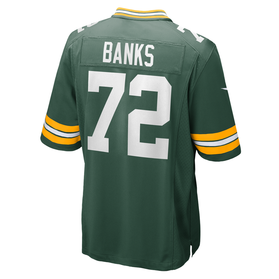 Green Bay Packers Brant Banks Nike Green Team Game Jersey product image 3, provided for visual reference and product detail