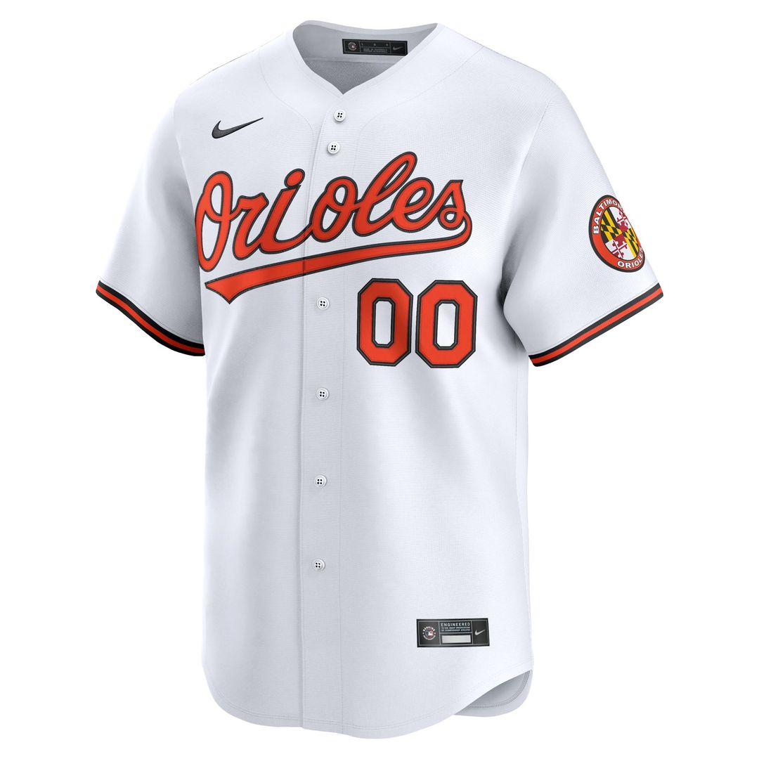 Baltimore Orioles Nike White Home Limited Pick-A-Player Retired Roster Jersey product image 2, provided for visual reference