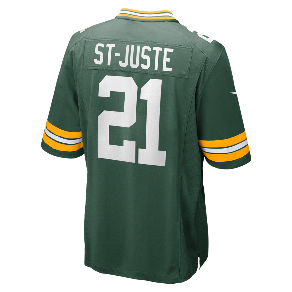 Green Bay Packers Benjamin St-Juste Nike Green Team Game Jersey product image 3, provided for visual reference and product