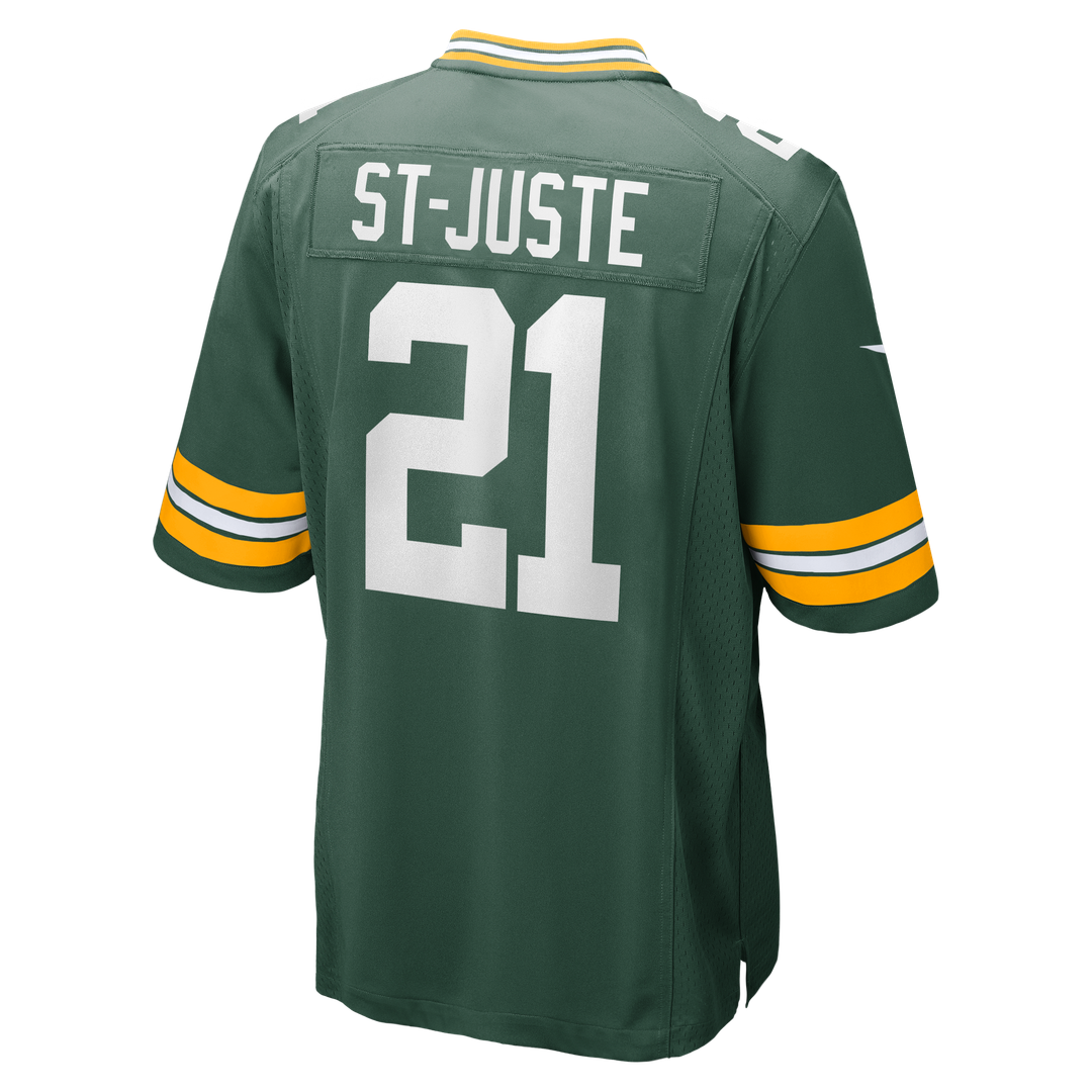 Green Bay Packers Benjamin St-Juste Nike Green Team Game Jersey product image 3, provided for visual reference and product