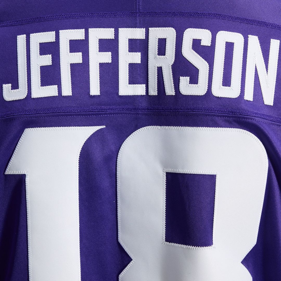 Minnesota Vikings Justin Jefferson Nike White Alternate Vapor F.U.S.E. Stitched Limited Jersey product image 18, provided