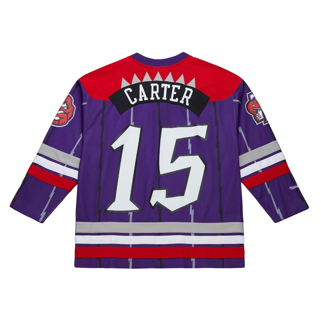 Unisex Mitchell & Ness Vince Carter Purple Toronto Raptors Maxxed Out Fashion Hockey Jersey product image 6, provided for