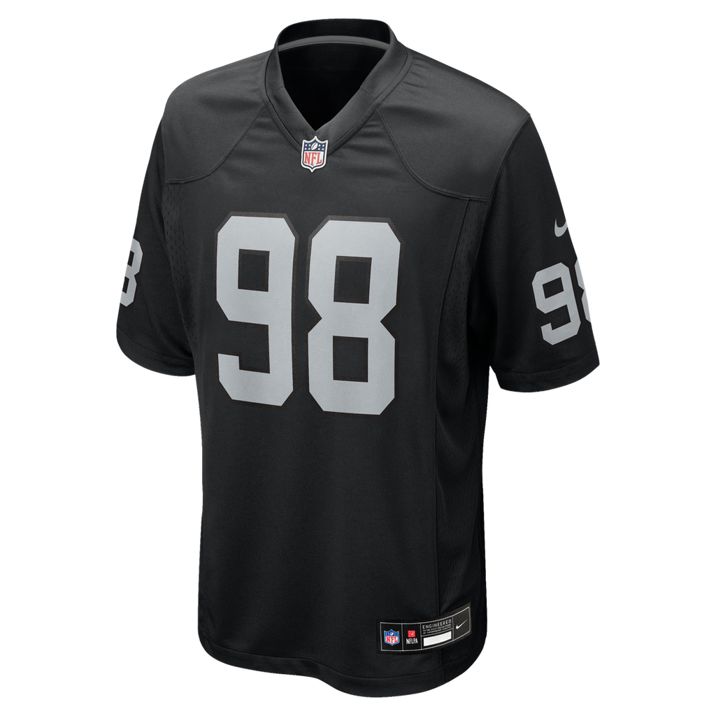 Las Vegas Raiders Maxx Crosby Nike Black Game Jersey product image 10, provided for visual reference and product detail