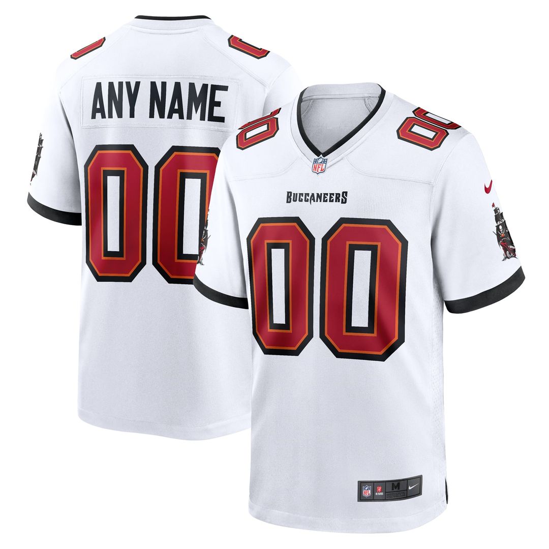 Nike White Tampa Bay Buccaneers White Custom Game Jersey product image 1, provided for visual reference and product detail