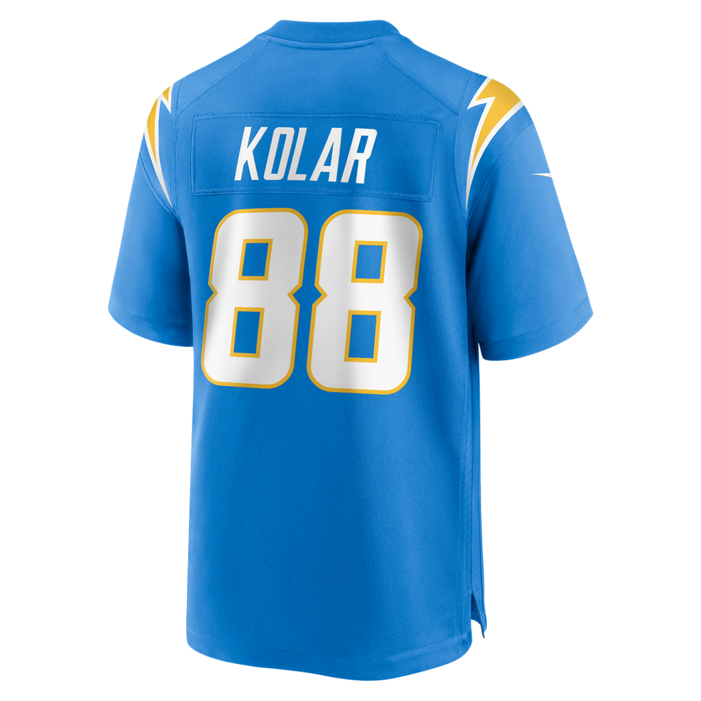 Los Angeles Chargers Charlie Kolar Nike Powder Blue Team Game Jersey product image 3, provided for visual reference and