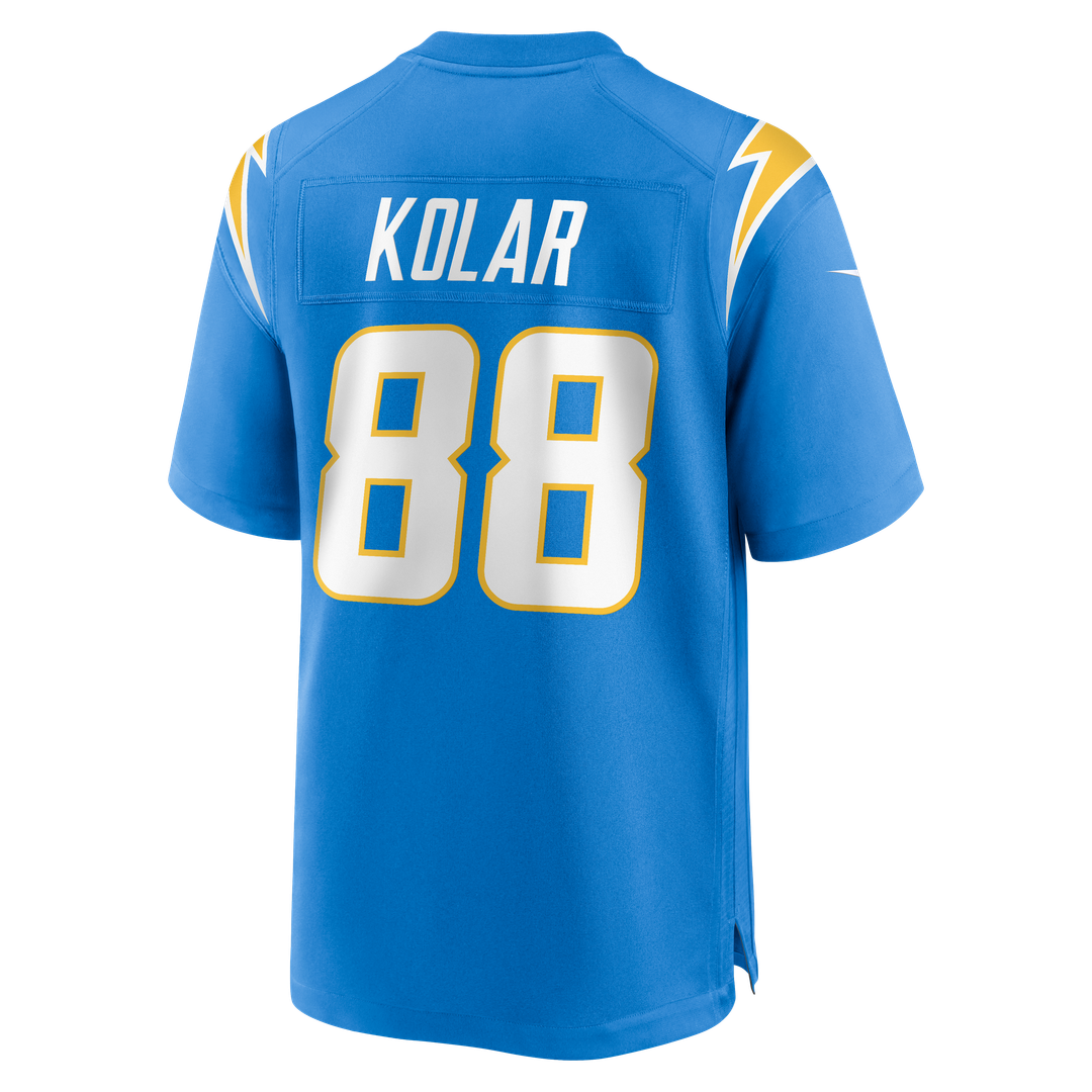 Los Angeles Chargers Charlie Kolar Nike Powder Blue Team Game Jersey product image 3, provided for visual reference and