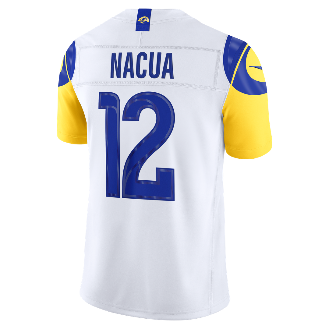 Los Angeles Rams Puka Nacua Nike White Vapor F.U.S.E. Stitched Limited Jersey product image 3, provided for visual reference
