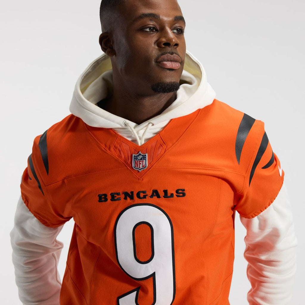 Cincinnati Bengals Joe Burrow Nike Orange Team Vapor F.U.S.E. Elite Jersey product image 8, provided for visual reference