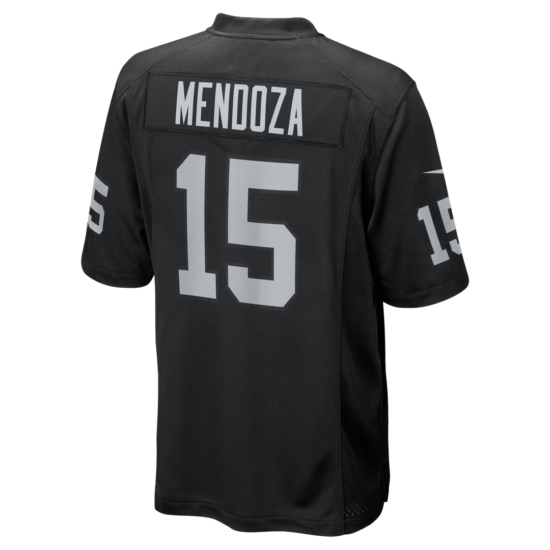 Las Vegas Raiders Fernando Mendoza Nike Black Team Game Jersey product image 3, provided for visual reference and product