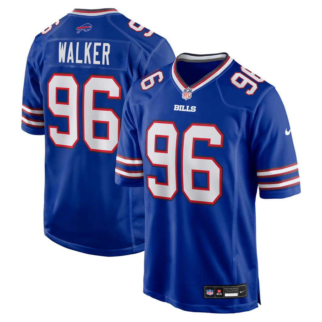 Buffalo Bills Deone Walker Nike Royal Team Game Jersey product image 1, provided for visual reference and product detail