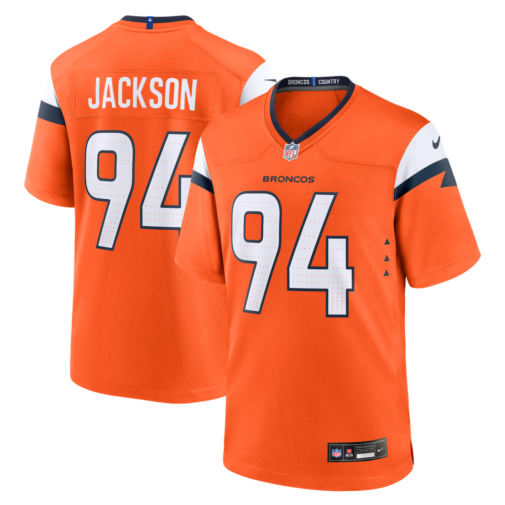 Denver Broncos Jordan Jackson Nike Orange Team Game Jersey product image 1, provided for visual reference and product detail