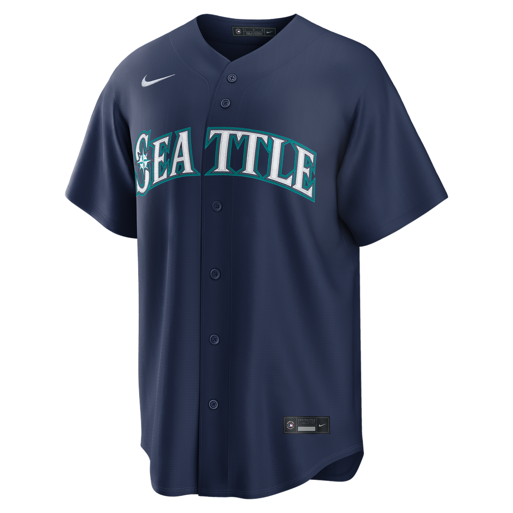 Seattle Mariners Cal Raleigh Nike Navy Road Replica Jersey product image 5, provided for visual reference and product detail