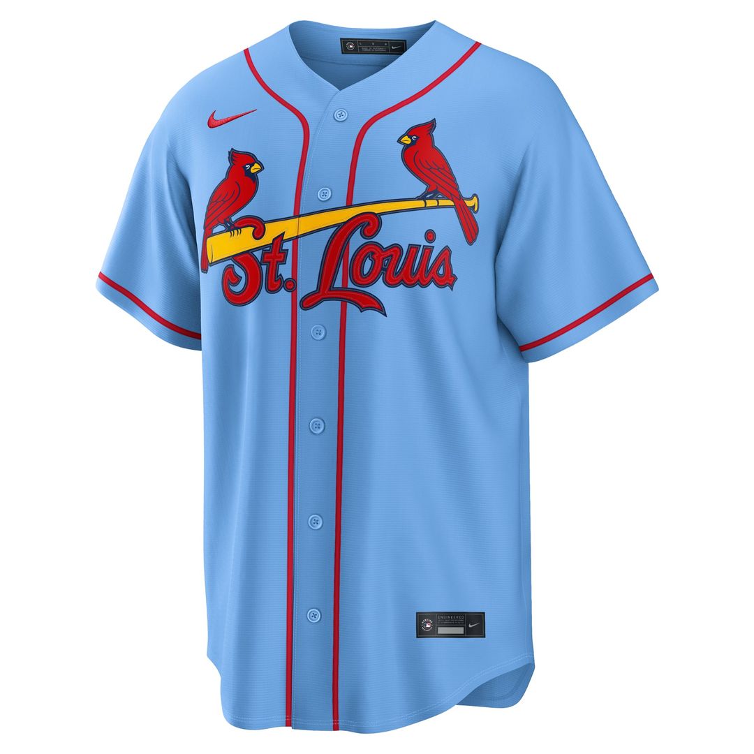 St. Louis Cardinals Masyn Winn Nike Light Blue Alternate Replica Jersey product image 5, provided for visual reference and