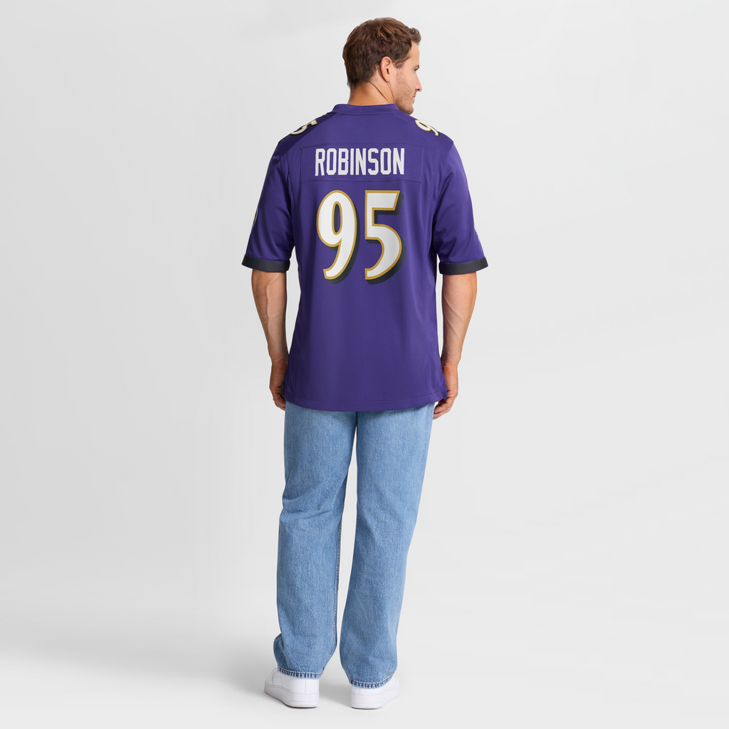 Baltimore Ravens Tavius Robinson Nike Purple Team Game Jersey product image 5, provided for visual reference and product