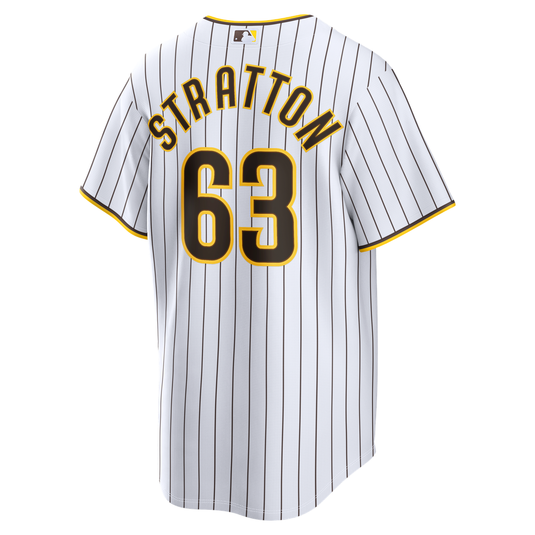 San Diego Padres Hunter Stratton Nike White Home Replica Jersey product image 5, provided for visual reference and product