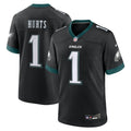 Philadelphia Eagles Jalen Hurts Nike Black Alternate Game Jersey product image 1, provided for visual reference and product