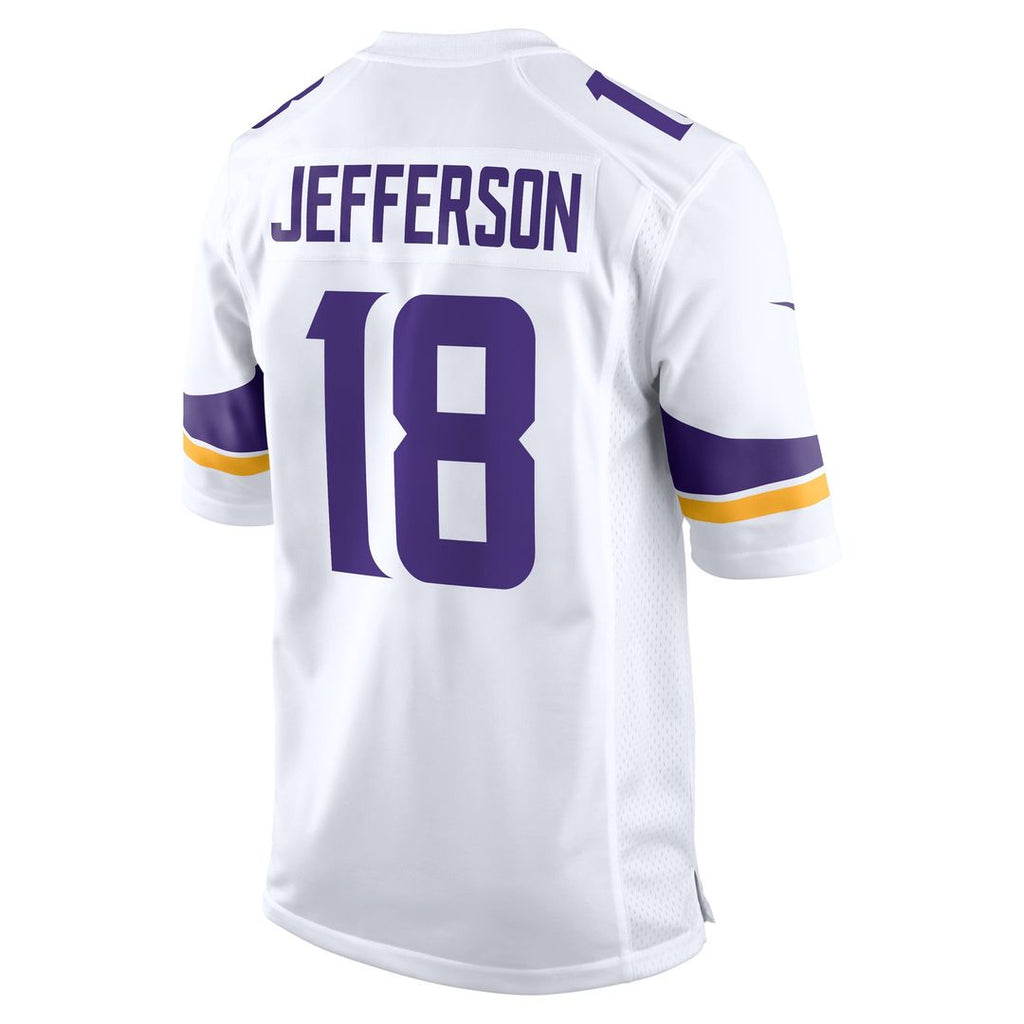 Minnesota Vikings Justin Jefferson Nike White Game Player Jersey product image 3, provided for visual reference and product