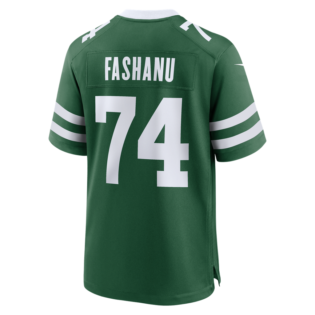 New York Jets Olu Fashanu Nike Gotham Green Player Game Jersey product image 3, provided for visual reference and product