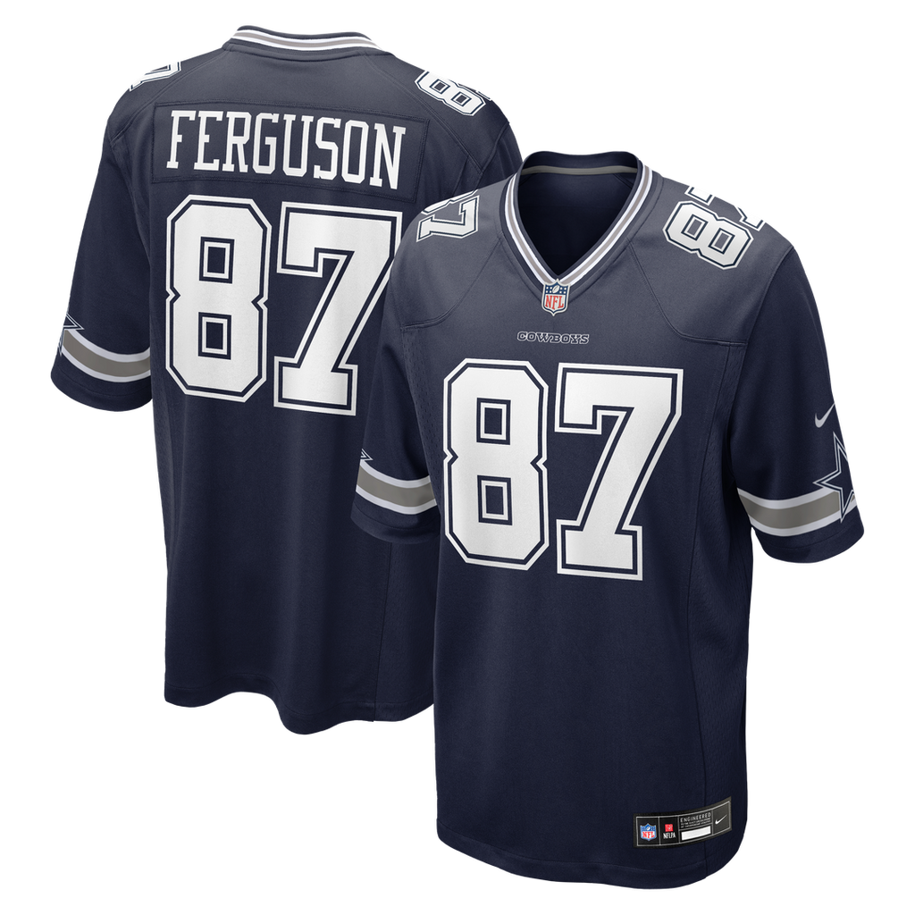 Dallas Cowboys Jake Ferguson Nike Navy Team Game Jersey product image 9, provided for visual reference and product detail