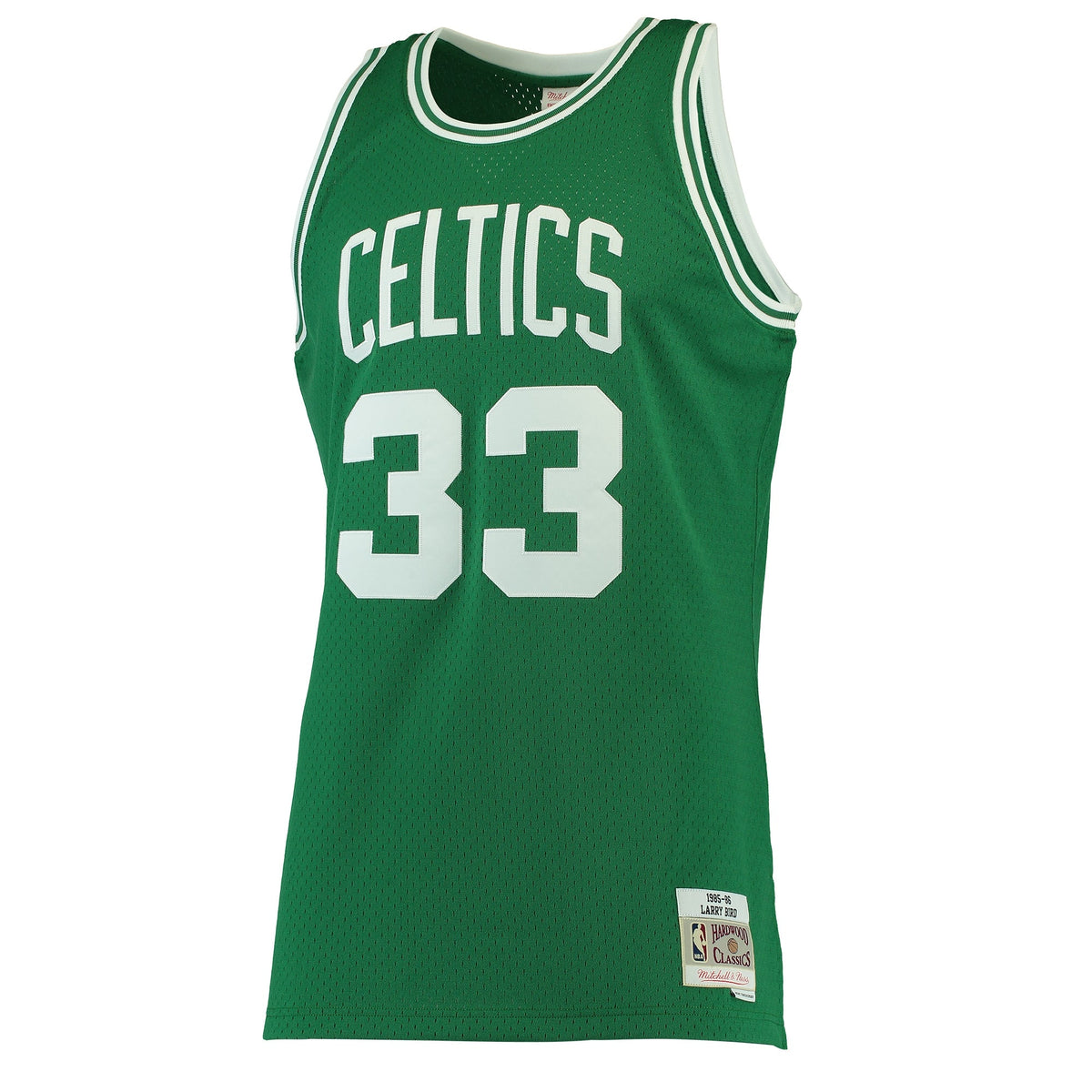 Mitchell & Ness Larry Bird White Boston Celtics 1985-86 Hardwood Classics Swingman Jersey product image 7, provided for