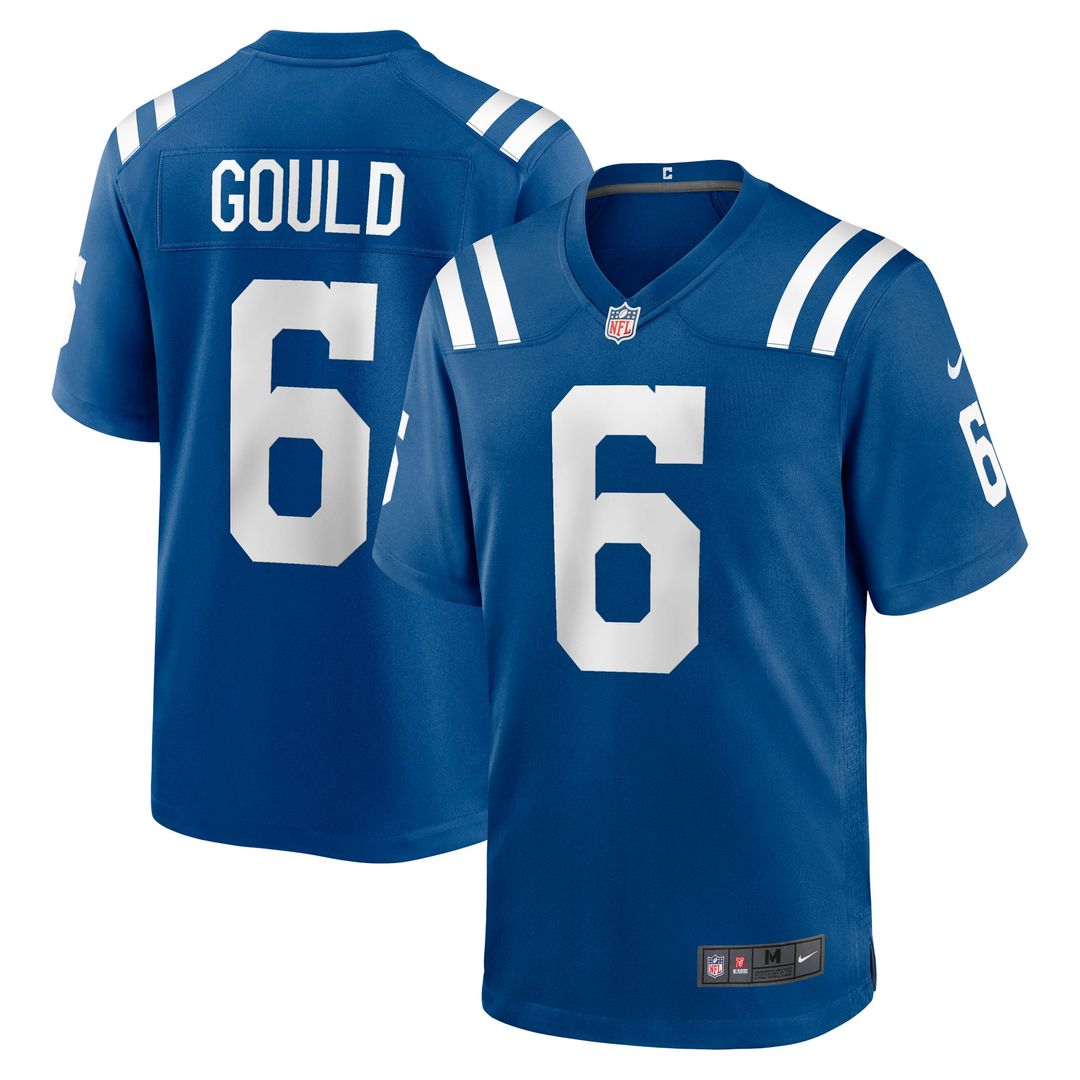 Indianapolis Colts Anthony Gould Nike Royal Game Jersey product image 1, provided for visual reference and product detail