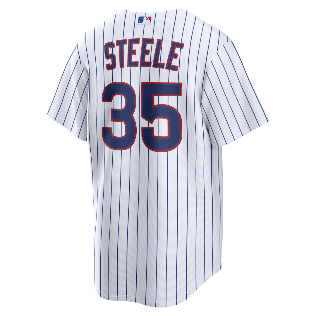 Chicago Cubs Justin Steele Nike White Home Replica Jersey product image 3, provided for visual reference and product detail