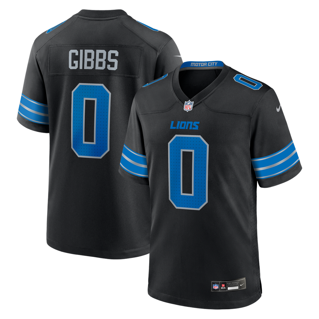 Detroit Lions Jahmyr Gibbs Nike White Game Player Jersey product image 7, provided for visual reference and product detail