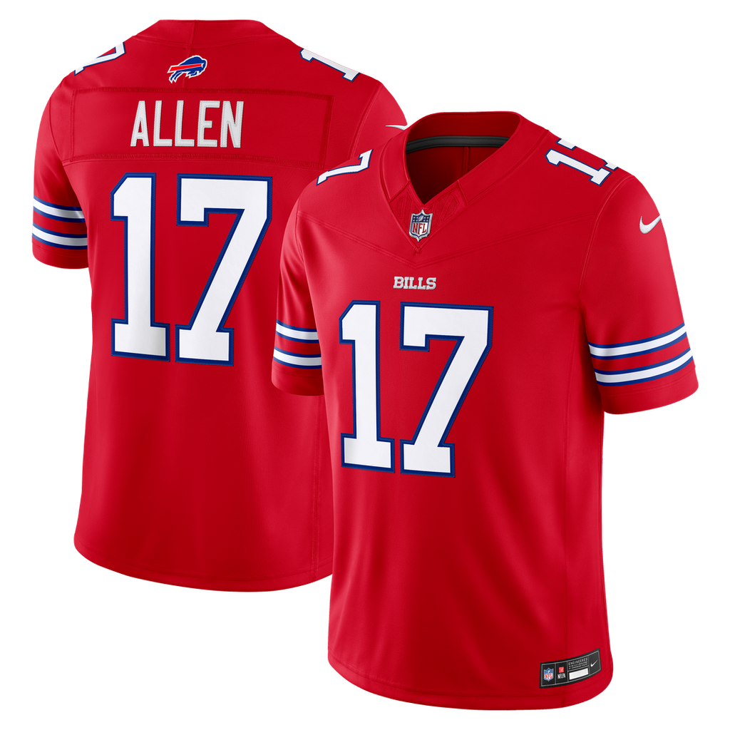 Buffalo Bills Josh Allen Nike White Vapor F.U.S.E. Stitched Limited Jersey product image 7, provided for visual reference