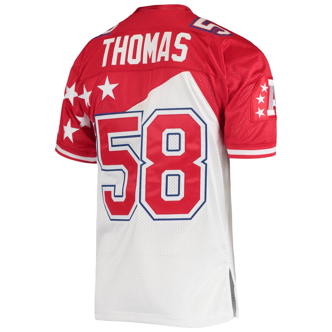 AFC Derrick Thomas Mitchell & Ness White/Red 1995 Pro Bowl Authentic Jersey product image 3, provided for visual reference