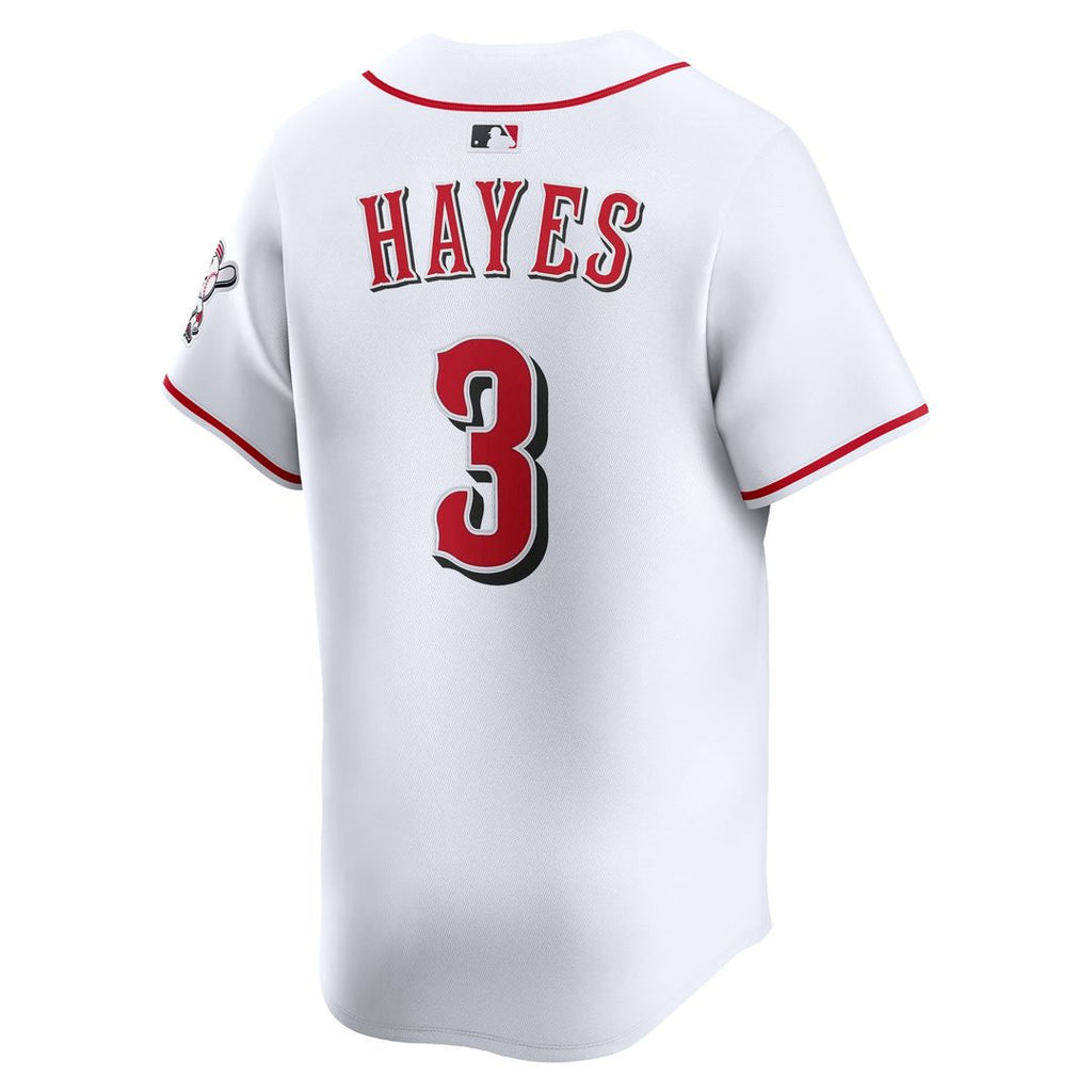 Cincinnati Reds Ke'Bryan Hayes Nike White Home Limited Player Jersey product image 3, provided for visual reference and