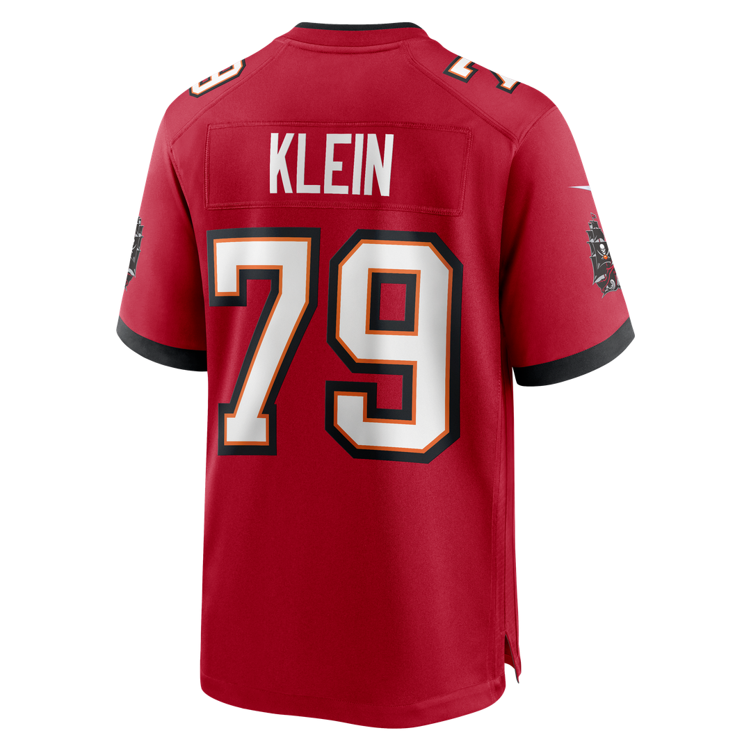 Tampa Bay Buccaneers Elijah Klein Nike Red Game Jersey product image 3, provided for visual reference and product detail