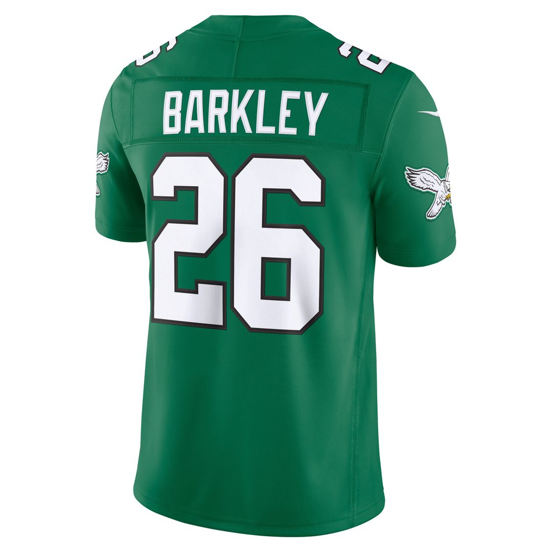 Philadelphia Eagles Saquon Barkley Nike Kelly Green Alternate Vapor F.U.S.E. Stitched Limited Jersey product image 3,