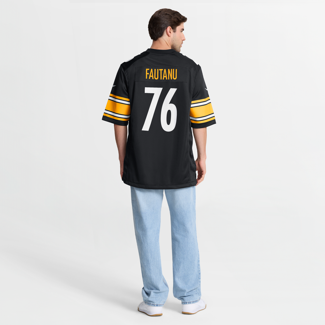 Pittsburgh Steelers Troy Fautanu Nike Black Player Game Jersey product image 8, provided for visual reference and product