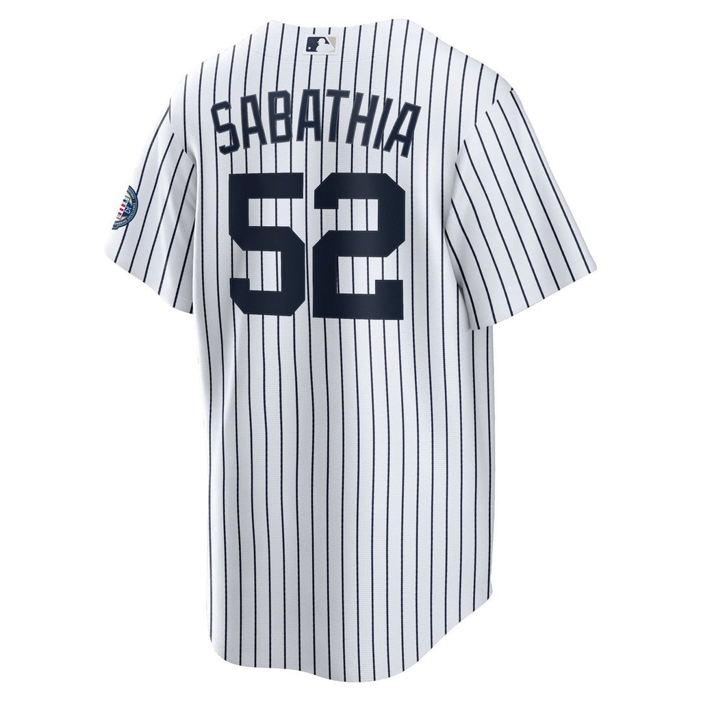 New York Yankees CC Sabathia Nike White 2025 Baseball Hall of Fame Name & Number Retired Replica Jersey product image 6,