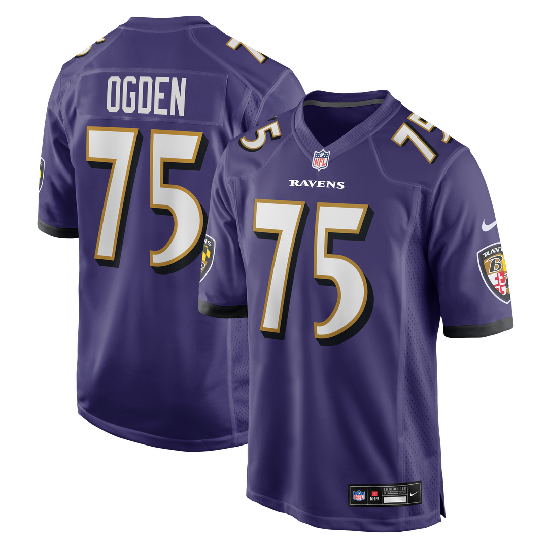 Baltimore Ravens Jonathan Ogden Nike Purple Game Retired Player Jersey product image 1, provided for visual reference and
