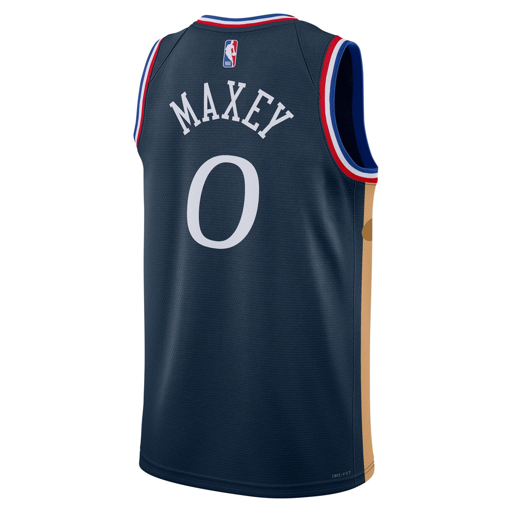 Philadelphia 76ers Nike 2025/26 City Edition Swingman Jersey - Navy - Tyrese Maxey - Unisex product image 4, provided for