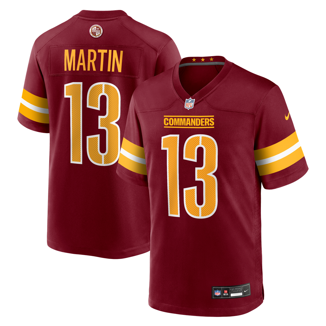 Washington Commanders Tay Martin Nike Burgundy Team Game Jersey product image 1, provided for visual reference and product