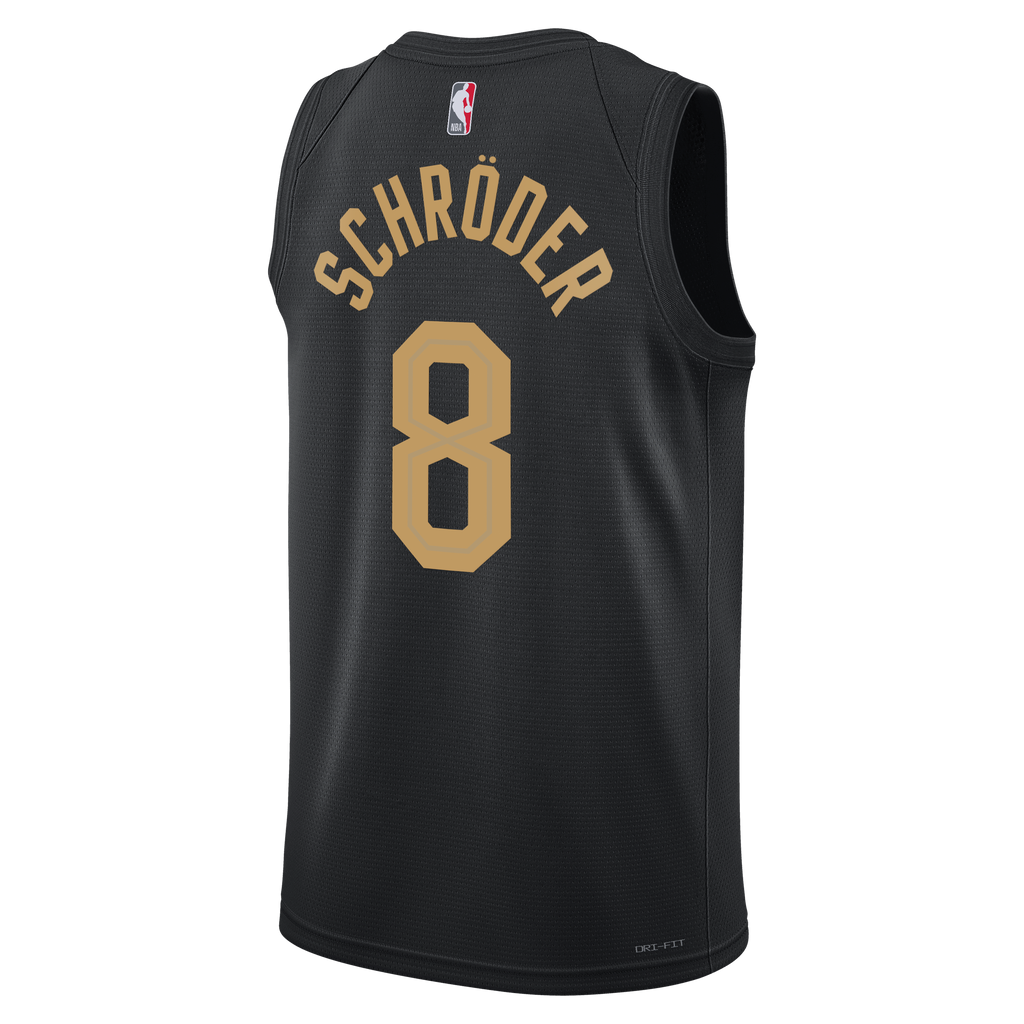 Cleveland Cavaliers Jordan Brand Statement Edition Swingman Jersey - Black - Dennis Schröder - Unisex product image 4,