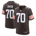 Cleveland Browns Zak Zinter Nike Brown Team Game Jersey product image 1, provided for visual reference and product detail