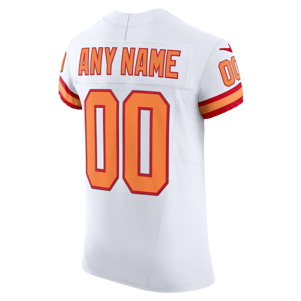 Tampa Bay Buccaneers Nike White Vapor F.U.S.E. Custom Elite Jersey product image 3, provided for visual reference and