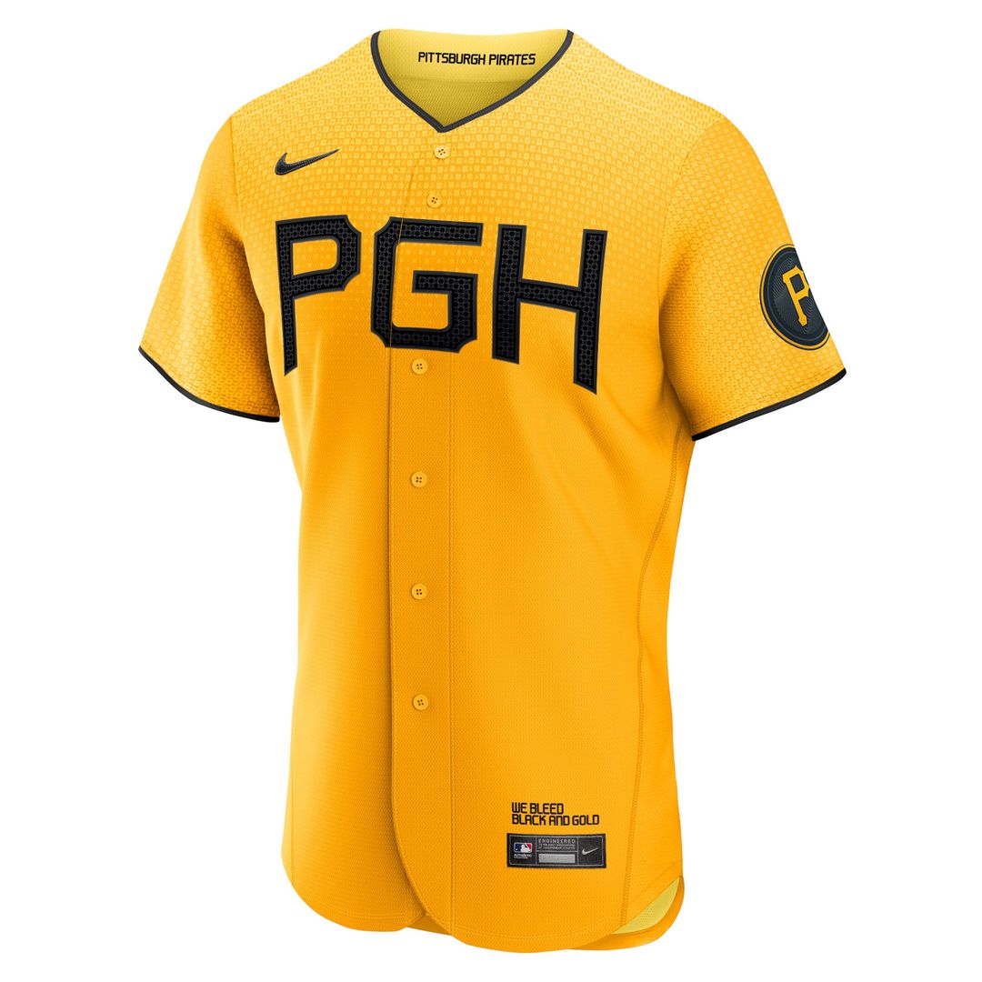 Pittsburgh Pirates Roberto Clemente Nike Gold City Connect Authentic Player Jersey product image 2, provided for visual